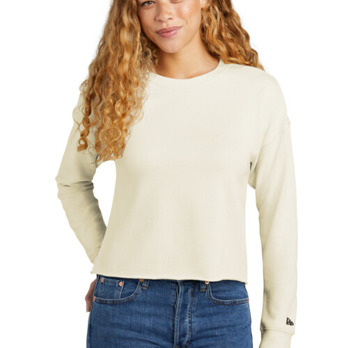 Women's Tri Blend Fleece Crop Crew Thumbnail